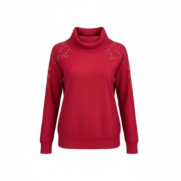 Ruby Rd. Cowl Neck Hem Knit Sweater - NWT - Picture 3 of 4